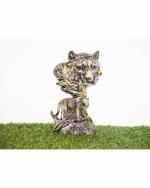 Beckon Venture - Multicolor Handcrafted Resin Panther Tiger Face Statue,leopard Animal Showpiece For Home