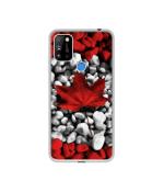 Casotec Canada Leaves Flag Design Printed Silicon Soft TPU Back Case Cover for LG W41