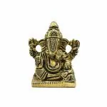 pujaNpujari Ganesha Idol for Pooja Room- Lord Ganapathi Sitting Statue/Brass God Idols for Pooja