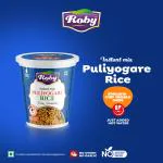 Roby Instant Puliyogare Rice Food - Tasty Healthy & Super Easy Puliyogare Rice - Best Puliyogare Rice instant pack - Ready to Eat - 70 gm (Pack of 6 )