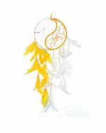 DREAM CATCHER Handicraft Yellow and White Alloy Steel Dream Catcher
