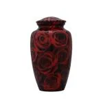 Asif Handicrafts Asif Handicfats Red Rose Cremation Urn for Funeral Burial Human Ashes (1.200'' Kg Included Bag)