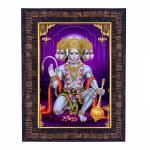 Hawai Panchmukhi Hanuman Designer Wall Hanging Engineered Wood Photo Frame for Worship Use 8.5x7inch SFDI274BLKFRM