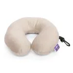 VIAGGI U Shaped Best Travel Feather Soft Microfibre Neck Rest Inflight Neck Pillow - Light Grey