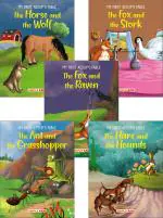 My First Bedtime Stories (Illustrated) (Set of 5 Books) - The Horse and the Wolf, The Hare and the Hounds, The Fox and the Raven, The Fox and the ... Ant and the Grasshopper - Story Book for Kids