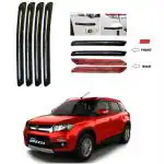 Feelitson Black Car Bumper Protector Safety Guard Single Strip For Brezza (Pack Of 4)