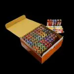 RSP Quality Bit Tiger Poly Brand Polyester Thread 100 Tubes For Sewing and Art (Multicolor 180 Meter)