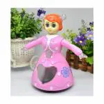 Goyal's Pink Plastic 360 Degree Rotating Musical Dancing Toy, Dora Dancing Girl