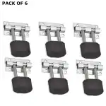 Circle DOUBLE Door Stopper Stainless Steel /Round Door Mounted Door Stopper(PACK OF 6)