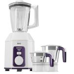 Havells Acrylonitrile Butadiene Styrene Hexo Blend Mix 1000 Watts With 3Jar Blender (White & Purple) , Ghfmgcbv100