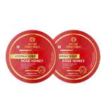 Khadi Organique Rose Honey Loofah Soap | Natural Herbal Handmade Bathing Soap | Khadi Soap | Pack Of 2