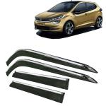 Kingsway Car Wind Deflectors Rain Guard Window Visor for Tata Altroz 2020, 2021, 2022, 2023, 2024, 2025 Model, Car Door Visor with Chrome Lining Online India, Car Sun Shades