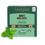 VAHDAM Organic Mint Tea - Spearmint Tea and Peppermint Tea Blend (15TB) | USDA Certified Organic Mint Green Tea Bags - for Refreshment and Energy all day long