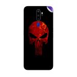 GADGETSWRAP Printed Vinyl Skin Sticker for Oppo A9 2020- Red Punisher Logo