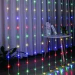 TAYLORED HOME 3x2mtr 180 L SMD Curtain Light 8 Color Changing Meteor Shower Flashing Modes IP65 Waterproof LED Lantern Flowing Water Waterfall Fairy String Lights for Diwali Decoration, (Multicolour)