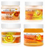 Beaucode BioCare Vitamin C Facial Kit Cream-Mask-Gel-Scrub 250gm Each(Pack of 4) For Women & Men For All Skin Types No Paraben||No SLS|| No Sulphate & Cruelty Free