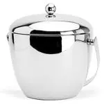 finality Mirror Finish Double Walled Insulated Stainless Steel Apple Ice Bucket with Lid [1.8 Liter]