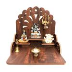 MADHAV Mangal Beautiful Wooden Pooja Stand for Home Pooja Mandir for Home Temple for Home and Office Puja Mandir for Home Wall Mounted