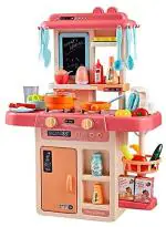 Himanshu tex Kitchen Set for Kids Girl 42-Piece Kitchen Set, Smoky, Music,Real Water Tap