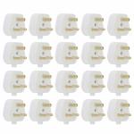CONA 2486 SOFT Series 3 Pin Plug Top 6A, White 240V - Pack of 20|3 Pin Top|Electrical Top