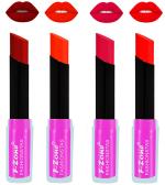 OUR BEAUTY Multicolor Rich Color Matte Lipsticks Set, 14 G (Set Of 4)