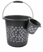 Regalo Bathroom Accessories Set Plastic Bath Set Bathroom Bucket, Mug