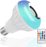 IMMUTABLE Black Led Bulb With Bluetooth Speaker With Remote Control Mp3 Player