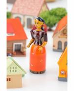 Adilakshmi Toys Etikuppaka Hand Made Wooden Buttabomma 8inch Medium Muilticolour - Home decor