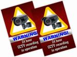 Cvanu WARNING! 24 hour CCTV recording in operation Emergency Sign