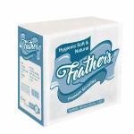 Feather's Premium Naturally White Cocktail Napkin Super Strong & More Absorbent 1Ply Extra Soft Tissue with 100 pulls (Large,Pack of 5, 300X300mm)