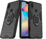 Mcase Polycarbonate, Silicon Black Back Cover For Honor Play