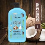Tryones Coconut Creme Shampoo with Biotin-Enriched Repairing Formula (1000ml)