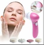 ShopiMozFace Massager for Facial, Facial Massager Machine, 5 in 1 facial massager, 5 in 1 beauty care massager for Removing Blackhead Exfoliating and Massaging (Pink, White)