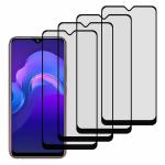 Kite Digital Vivo Y12/Y15/Y17 Matte Finish (Black) Tempered Glass Screen Protector with Edge to Edge Coverage - Easy Installation Kit (Pack of 4)