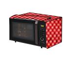 The Furnishing Tree Microwave Oven Cover for Godrej 28 L GME 528 CF1 PM Gingham Pattern Red
