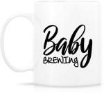 ZYOZIQUE Baby Brewing Coffee Tea Mugs - Funny, Motivational, Inspirational, Baby Shower Gifts for Mom