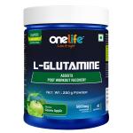 Onelife L-Glutamine For Post Workout Recovery Green Apple Flavour Powder: Supplement 250gm
