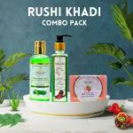 Rushi Khadi Combo Pack Of Mix Fruit Face Wash 200 ml And Strwberry Soap 100 g With Neem Alovera Shampoo 210 ml