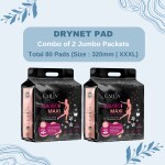 Cailin Care Heavy Flow Protection Sanitary Pads Sanitary Napkins (Total 80 Pads | XXXL | 320mm)