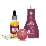Nat Habit Body & Face Care Combo for Maintaining Healthy Skin - Chandan Nagakesar Lepa , Beetroot Crush Lip Butter & Saffron Tuberose Mukhalaya for Prime Radiance, Inner Glow & Daily Care
