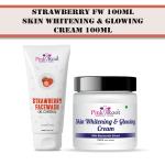 Pink Root Strawberry Facewash, Skin Whitening and Glowing Cream - 200 ml