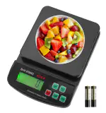 Mezire KS002 (10 Kg) Electronic Compact Kitchen Scale With Tare (F) & Adaptor (Black)