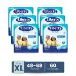 Liberty Adult Diaper, Extra Large -10's Pcs (120-170 Cms| | 48-68 inch) Adult Diapers - XL (60 Pieces) (Pack of 6)