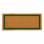 Only Mat Natural Coco Coir Green Border Design Anti-Slip with PVC Back Doormat for Indoor, Outdoor, Patio, Home and Office, Weatherproof, Large and Thick (120cm x 40 cm x 1.5cm)