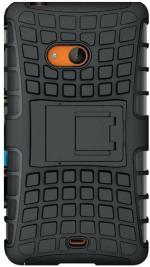 Entif Rubber, Plastic Black Back Cover For Microsoft Lumia 540 Dual Sim