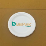 BioPuric Biodegradable Dish [ 7 inch Disposable Bagasse Plates | Eco-Friendly, Biodegradable, Sugarcane Paper Plates | for Serving Snacks & Dinner | Birthday, Wedding & Party | Round, White