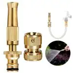 VACHHANI ENTERPRISE High-Pressure Water Jet Hose Nozzle - Adjustable Heavy-Duty Power Washer & Garden Hose Sprayer, Multi-Pattern Jet Spray Nozzle, Metal Car Wash Nozzle for Lawn Watering and Cleaning, High-Power Water Hose Attachment