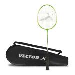 Vector X VXB 150 Badminton Racquet Aluminium Head and Steel Shaft with Full Cover (Green)
