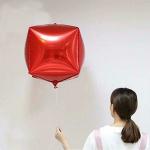 My Party Suppliers Red 4D Cube Balloon for Party Decoration