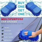 Homeleven Microfiber Hand Duster Sponge Wash and Dry Duster for intense Cleaning Car, Home, Office Multicolor